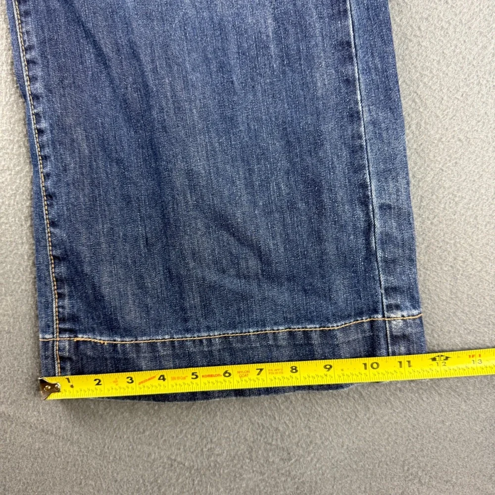 Levi's 545 Jeans Womens 34x32 Blue Low Rise Wide Leg Baggy Y2K Dark Wash Hipster - Picture 9 of 10